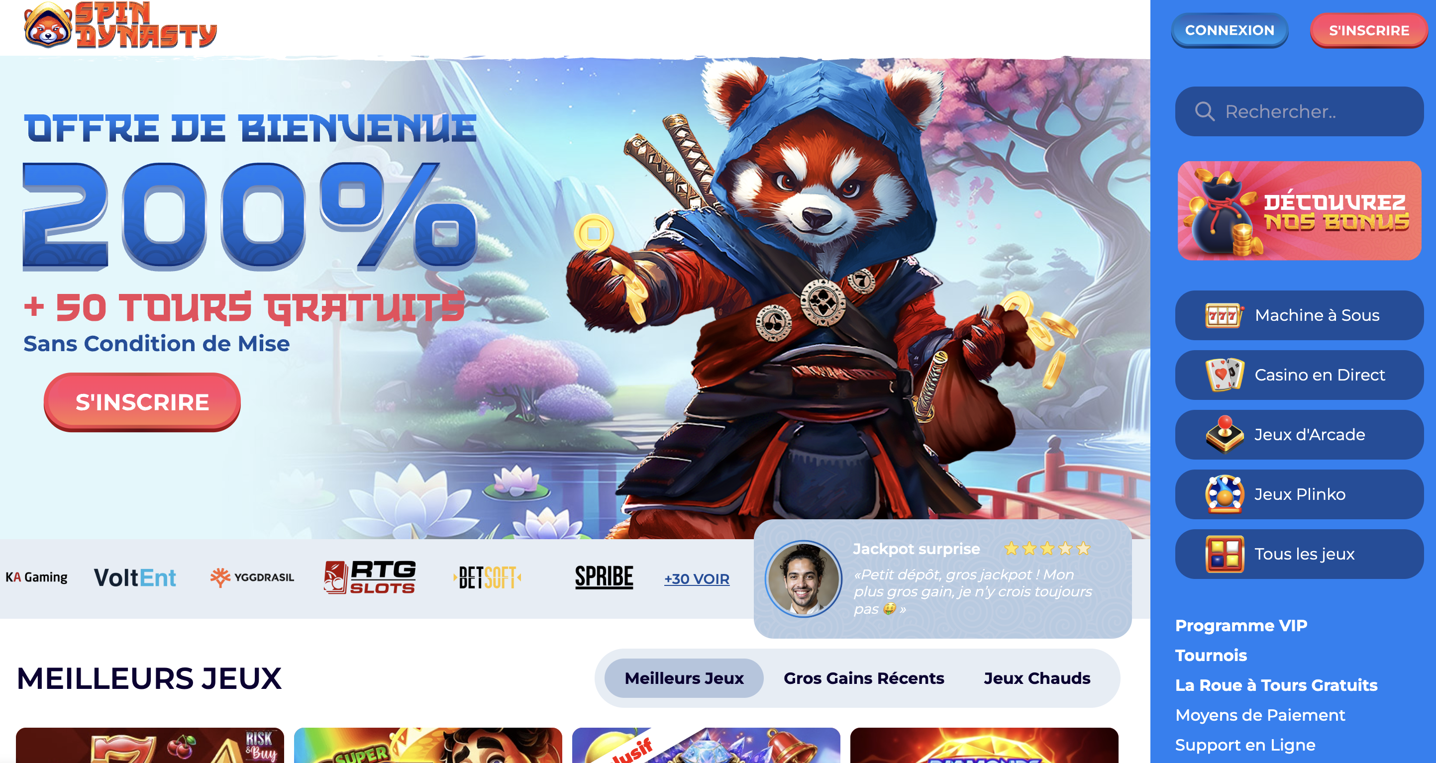 Spin Dynasty casino bonus sans depot